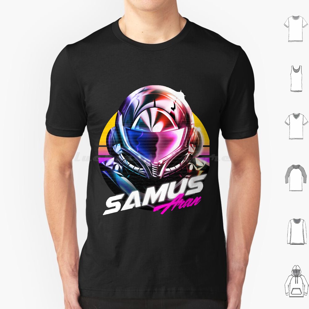 Retro Gaming T Shirt - Samus Aran Tişörtü, 6XL, Pamuklu, Şık,