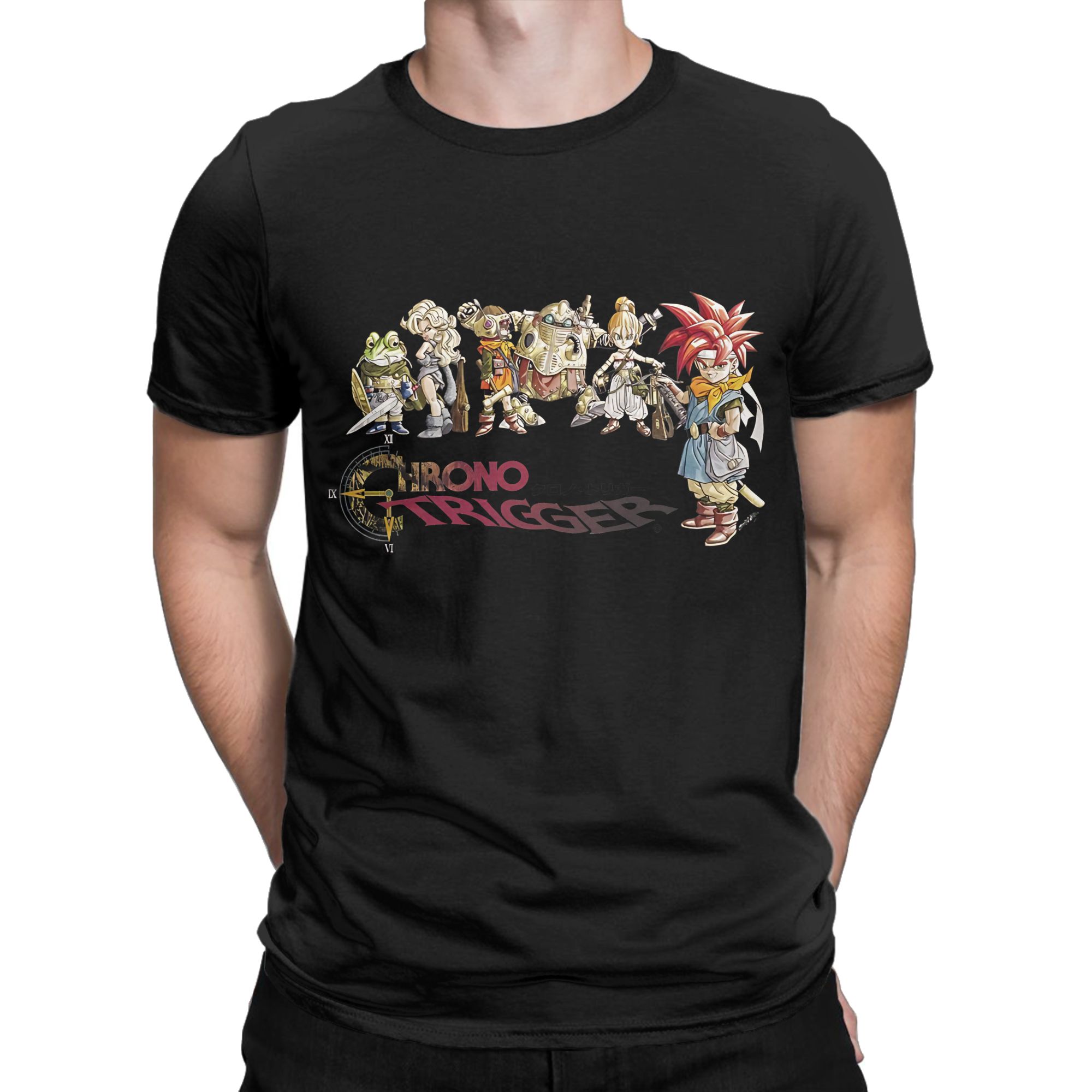 Retro Gaming T Shirt - Chrono Trigger Logosu Komik Grafik %100