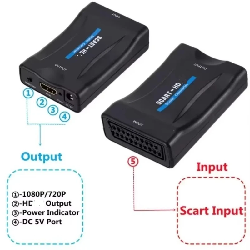 USB ile Çalışan SCART - HD Dön - Scart To Hdmi incelemesi ve fiyatı